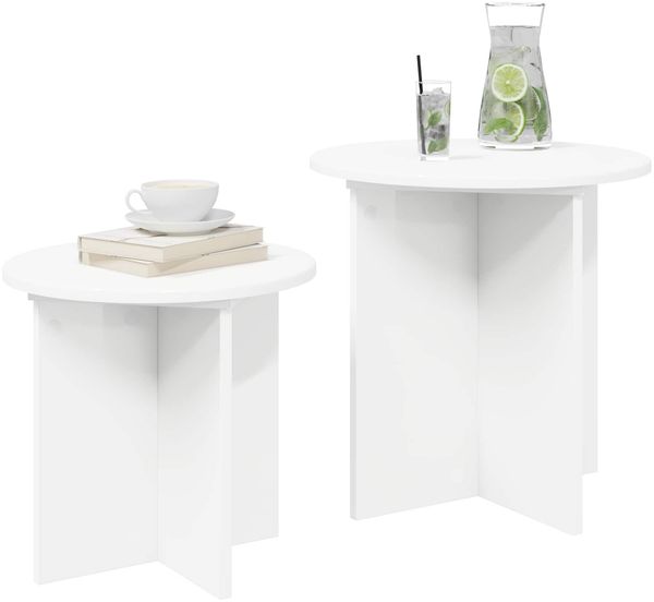 vidaXL Beistelltisch-Set mit Speicher 2 pcs Holzwerkstoff 8001010 Bild 3