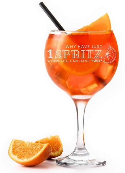 Lasernauten Aperitifglas Spritz Glas mit Gravur 630 ml Cocktailglas mit Spruch Aperitif Gläser