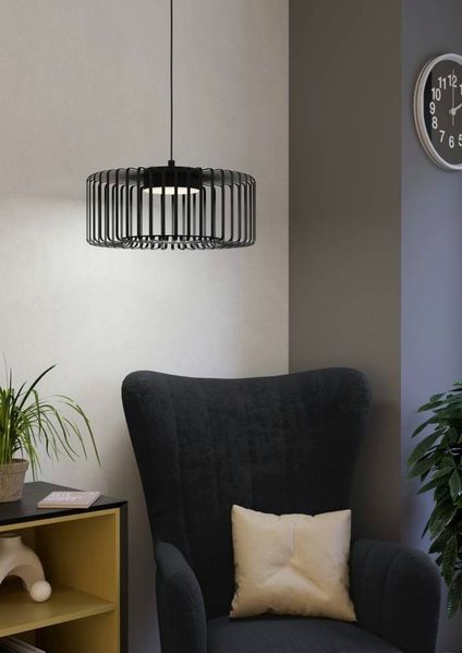 Eglo 900723 Hängeleuchte GINESTRONE-Z Stahl schwarz LED 22W 2700-6500K H:110cm Ø45cm dimmbar mit Connect-Z Funktion