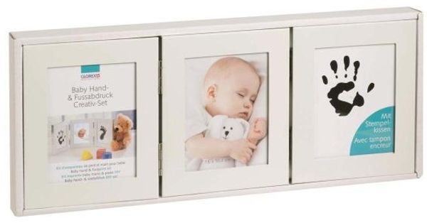 Memory Abdruck-Set 30,8 x 12,2 cm 3-teilig mit Stempelkissen Alu