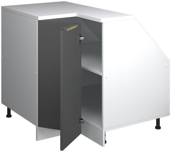 Dachschrägenschrank Eckschrank Rion Anthrazit-Gold 75.6 x 81.6 cm mit 1 Tür, Schrankkorpus 60 cm Tiefe Vicco Bild 4