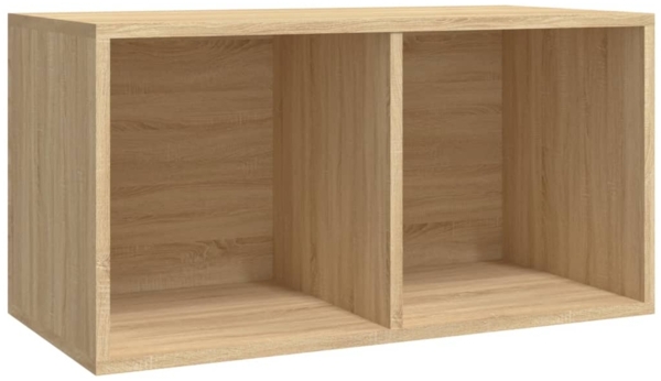 vidaXL Schallplatten-Aufbewahrungsbox, Holzwerkstoff, 71x34x36 cm, Sonoma-Eiche