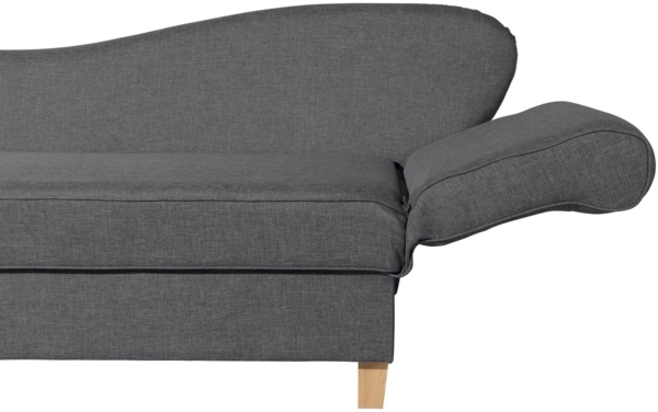 Recamiere mit Armteil rechts klappbar Katia Bezug Flachgewebe Buche natur / graphit 22671 Bild 6