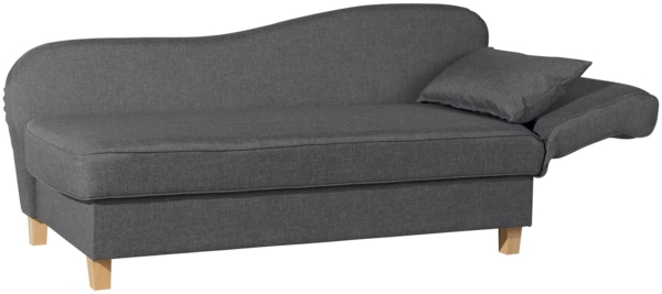 Recamiere mit Armteil rechts klappbar Katia Bezug Flachgewebe Buche natur / graphit 22671 Bild 3