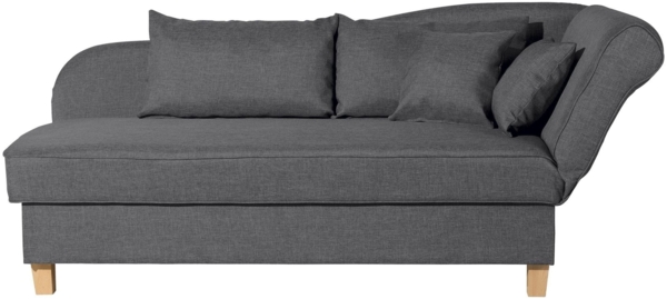 Recamiere mit Armteil rechts klappbar Katia Bezug Flachgewebe Buche natur / graphit 22671 Bild 2