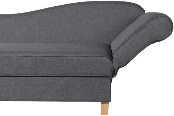 Recamiere mit Armteil rechts klappbar Katia Bezug Flachgewebe Buche natur / graphit 22671 Bild 7