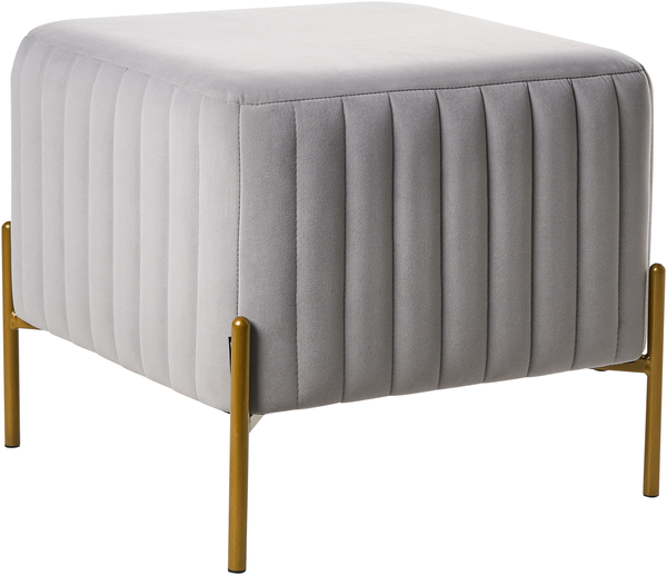 Hocker UTAH Samtstoff Grau