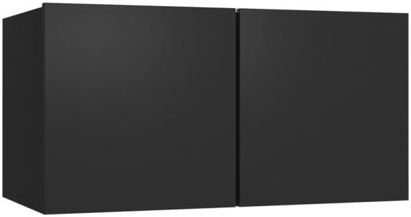 vidaXL TV-Hängeschrank, Holzwerkstoff, 30 x 30 x 60 cm, Schwarz