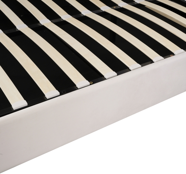 Polsterbett 140x200 cm mit Stauraum aus Samt und hydraulischem Bettkasten – platzsparendes Komfortbett Bild 10