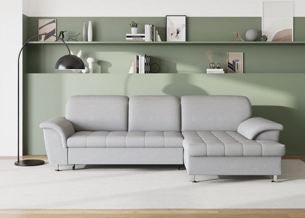 DOMO collection Ecksofa Franzi Steppung im Sitzbereich B7T/H: 278/162/80 cm, L-Form, wahlweise mit Bettfunktion, Bettkasten und Kopfteilverstellung