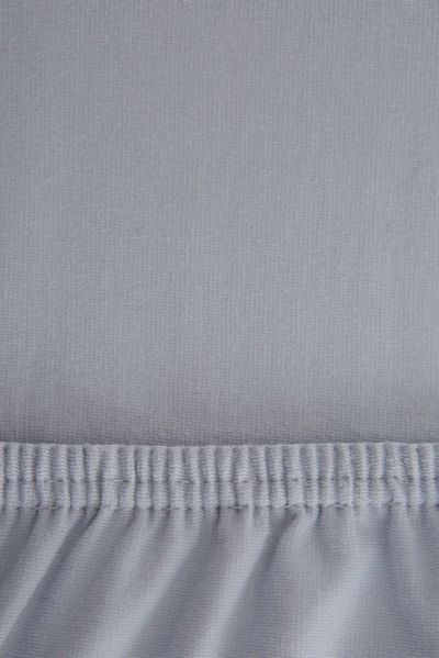r-up Beste Spannbettlaken 90x200-100x220 bis 35cm Höhe silbergrau 95% Baumwolle / 5% Elastan 230g/m² Bild 3