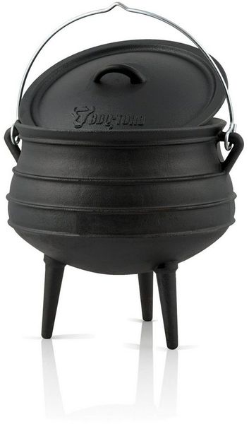 BBQ-Toro Grilltopf Potjie ca. 8 Liter, Südafrikanischer Kochtopf aus Gusseisen mit Füßen, Gusseisen Bild 2
