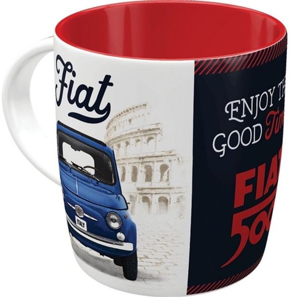 Nostalgic-Art Tasse Kaffeetasse - Fiat - Fiat 500 Enjoy The Good Times
