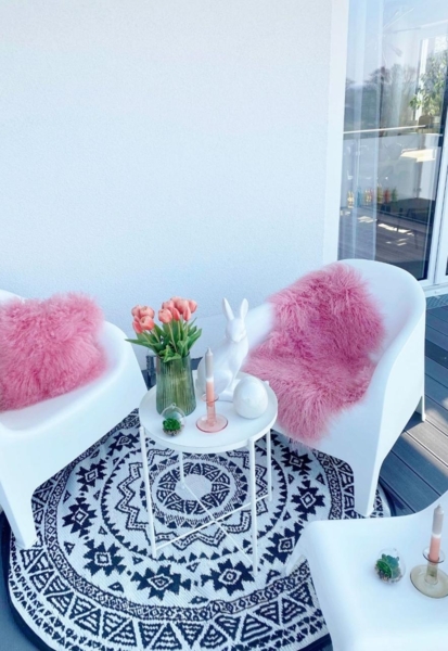 Lammfell Tibet Farbe: Pink | Größe: 100-110 Bild 5