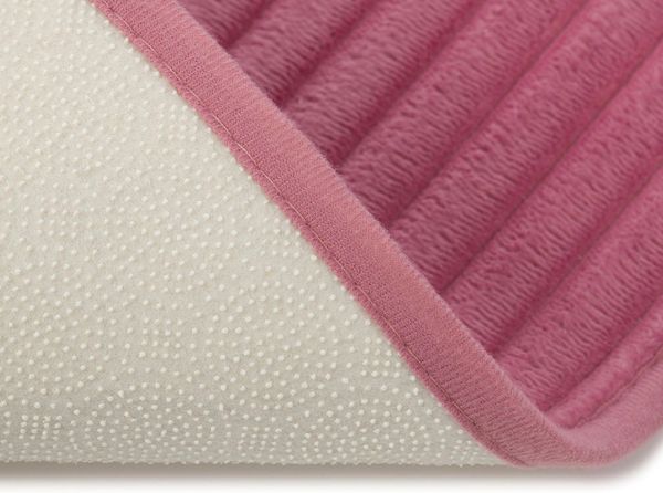 Gözze Badematte Berlin, Höhe 7 mm, rutschhemmend beschichtet, fußbodenheizungsgeeignet, Polyester, rechteckig, Badteppich, Uni Farben, Cord Optik, waschbar