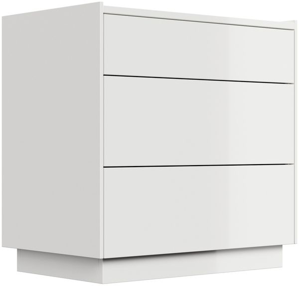 Nachttisch Lux XL 70cm, 3 Pushauszüge lackiert Weiß Hgl für Boxspringbett : Weiss hochglanz Bild 4