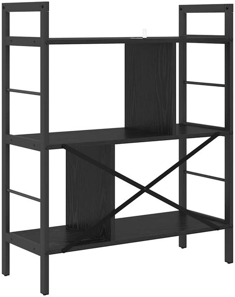 vidaXL Bücherregal Schwarz Eichen-Optik 75 x 30 x 91 cm Holzwerkstoff 883970 Bild 7