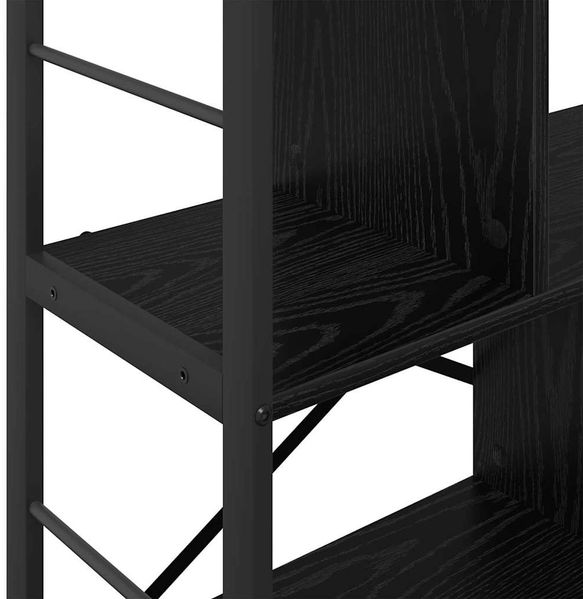 vidaXL Bücherregal Schwarz Eichen-Optik 75 x 30 x 91 cm Holzwerkstoff 883970 Bild 8