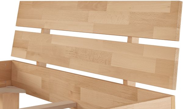 Einzelbett Massivholz Buche 120x220 mit wählbarem Zubehör V-60. 86-12-220 inkl. Rollrost und Matratze Bild 9