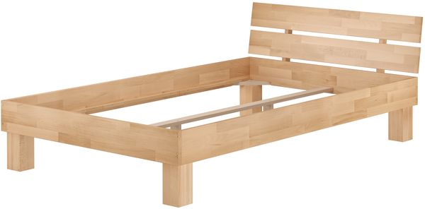 Einzelbett Massivholz Buche 120x220 mit wählbarem Zubehör V-60. 86-12-220 inkl. Rollrost und Matratze Bild 3