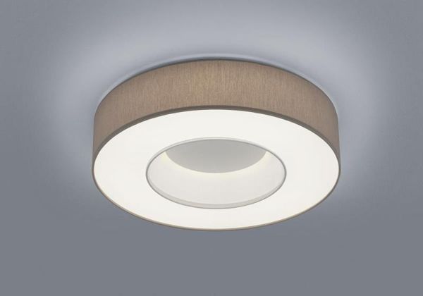 Helestra LOMO LED Deckenleuchte in mocca dimmbar, Ø 45cm