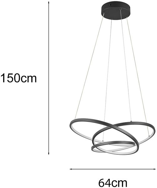 Trio Leuchten LED Pendelleuchte Darvin 34W warmweiß-neutralweiß Bild 3