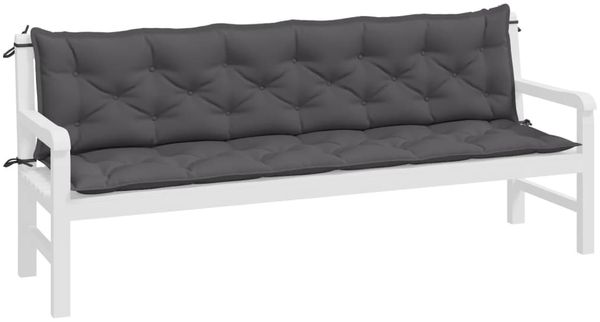 vidaXL Gartenbank-Auflagen 2 Stk. Anthrazit 200x50x7 cm Oxford-Gewebe 361735 Bild 3