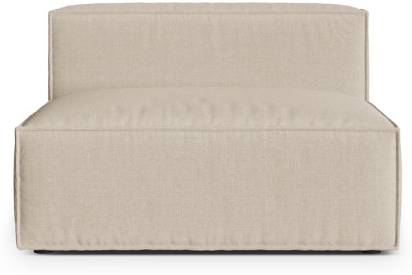 Micadoni Modul Nuria 2-Sitzer Strukturierter Stoff Beige