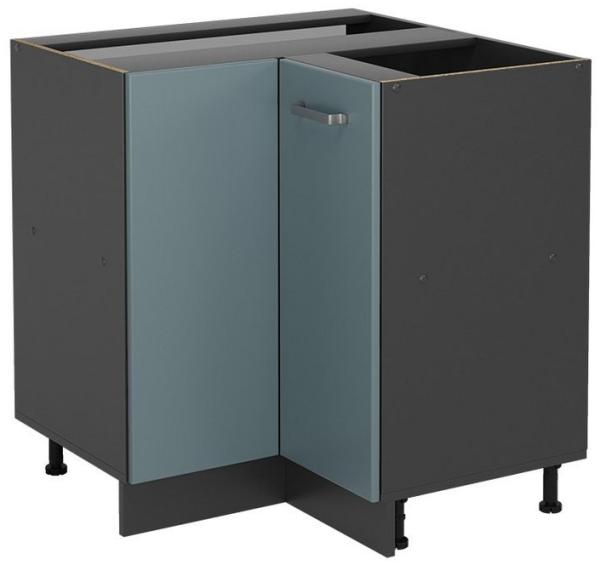 Vicco Eckschrank R-Line, Blau-Grau/Anthrazit, 75. 6 cm ohne Arbeitsplatte