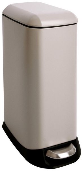 SVITA Mülleimer TS12, Treteimer, 12L, Softclose-Funktion, Stahl pulverbeschichtet, Taupe