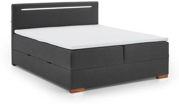Cooper I Boxspringbett braun EicheStoffbezug 211cm x 182cm x 110cm