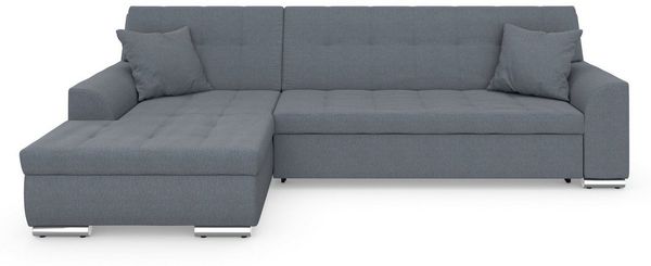 DOMO collection Ecksofa Treviso viele Bezüge, auch in Cord, L-Form, B/T/H: 267/80/83 cm, mit Bettfunktion, inkl. Zierkissen, Unser Dauertiefpreis