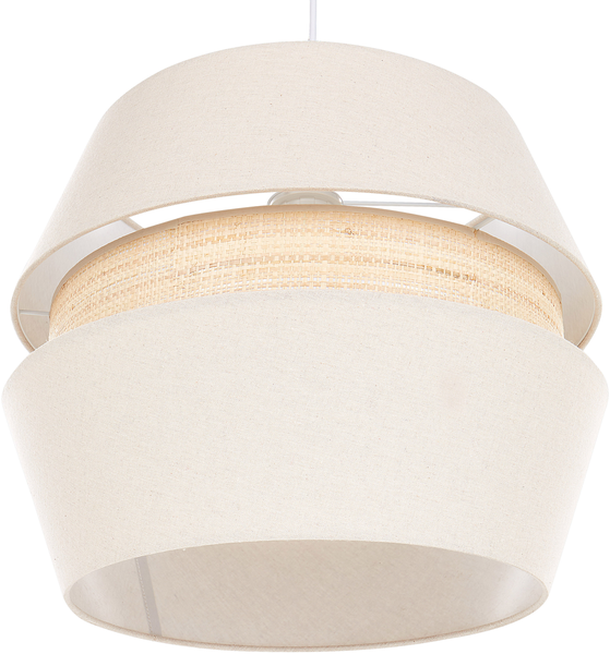 Hängeleuchte ATOYAC Kunstleinen Beige