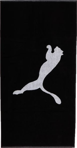 PUMA Unisex Handtuch - Team Towel Large, Cat Logoprint Schwarz 70x140cm