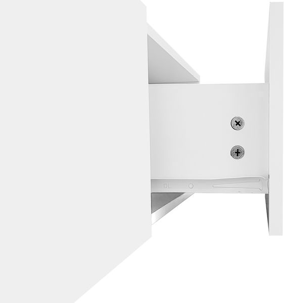 TV-Lowboard aus Spanplatte mit Glasböden & LED, 170x33x33,5 cm, Weiß/Natur Bild 9