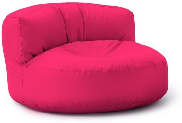 Lumaland runde Outdoor Sitzsack-Lounge, Polyester, Pink, 90x50 cm, 320 l