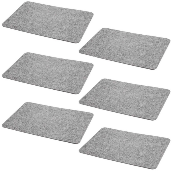 HAC24 Platzset Filz Platzmatte Tischsets Untersetzer Tischmatten Filzuntersetzer, (Set, 6-St), 44 x 30 cm, Rechteckig