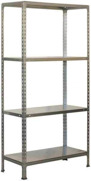 Simon Rack Schwerlastregal, 1500 x 1000 x 500 mm, Bis 70 kg Belastbar, 4 Verstellbare Ablagen, Kellerregal, Lagerregal, Verzinkt - Ecoclick