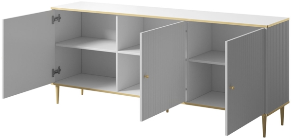 Kommode Ukanzo (Farbe: Schwarz + Gold) Bild 5