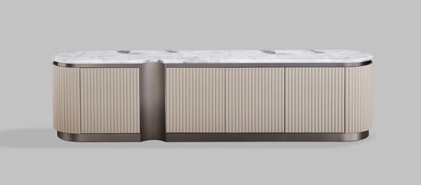 Livin Hill TV-Sideboard Stilig Beige, vernickelt ST916C