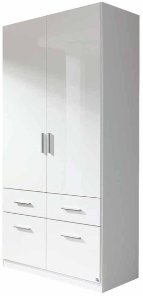 Drehtüren-Kombischrank Chile / Celle, Holzwerkstoff, Weiß, 91 x 197 x 54 cm Bild 1