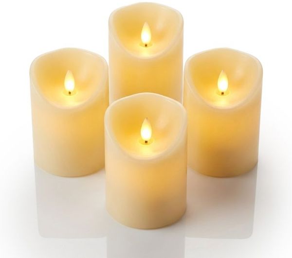 Relaxdays LED Kerzen 4er Set