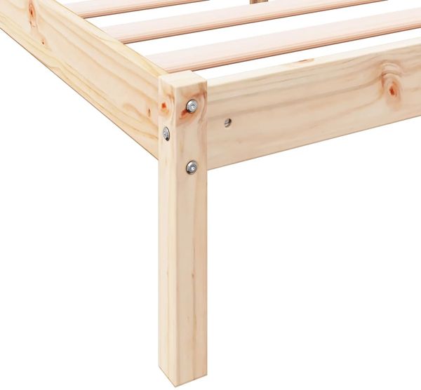 vidaXL Extra langes Massivholzbett ohne Matratze 200x220 Kiefernholz 852426 Bild 7