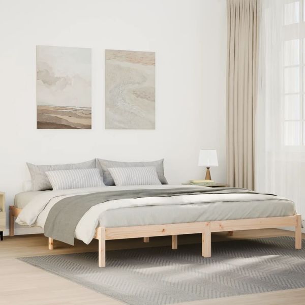 vidaXL Extra langes Massivholzbett ohne Matratze 200x220 Kiefernholz 852426
