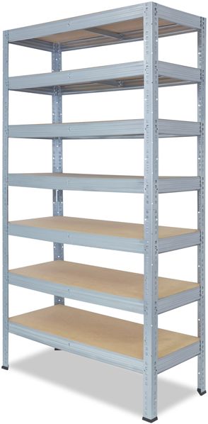shelfplaza PRO 230x90x60 cm Schwerlastregal in grau-verzinkt mit 7 Böden und 142 kg Traglast pro Boden Bild 6