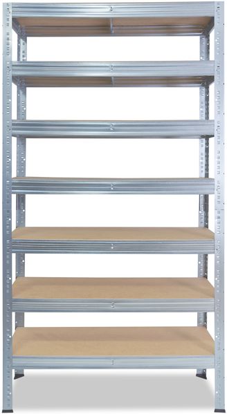 shelfplaza PRO 230x90x60 cm Schwerlastregal in grau-verzinkt mit 7 Böden und 142 kg Traglast pro Boden Bild 5