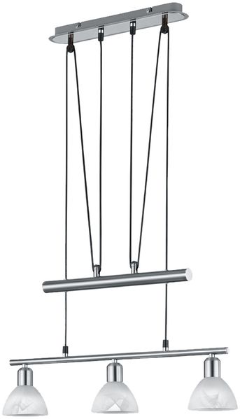 Stilvolle 18 Watt LED Hängeleuchte in Nickel matt Bild 2