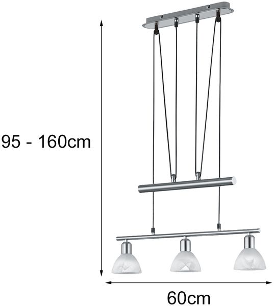 Stilvolle 18 Watt LED Hängeleuchte in Nickel matt Bild 4