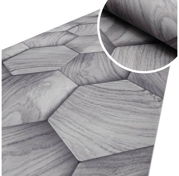 ANRO Küchenläufer Flurteppich TAREK Läufer Küche Textil, Eckig, Höhe: 3 mm, Genarbt PVC