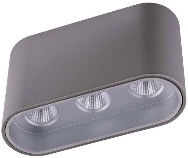 LED Deckenlampe, Aluminium Druckguss, grau, silber, L 10,5 cm
